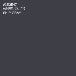#3E3E47 - Ship Gray Color Image